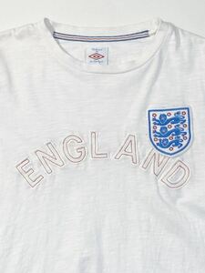 ◆UMBRO/アンブロ/半袖Tシャツ /イングランド/サッカー/ナショナルチーム/コットン/メンズ/sizeM/ホワイト/白
