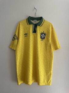 A8/200★レア★コパ アメリカ Copa America 1993★カフー★ロベカル★アンブロ umbro ブラジル代表 Brazil 92-93 Home ユニフォーム☆L