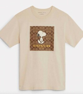 【1スタ】C-667 新品未使用 【COACH X PEANUTS】シグネチャー スヌーピー Tシャツ 並行輸入品