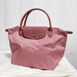 和585★③ LONGCHAMP LE PLIAGE TYPE S ロンシャン ルプリアージュ ハンドバッグ ピンク レディース