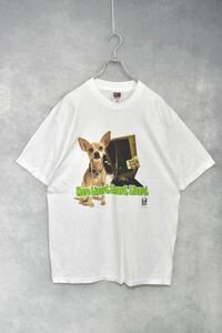 【 90s タコベル 】 コットン プリント Tシャツ / size L / 90年代 taco bell 犬 アニマル ドッグ 企業物