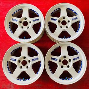 RAYS VOLK RACING TE37 サイズ 16×7J PCD114.3 H5 OFF+28 ハブ径約73mm 傷汚れあり 4本セット