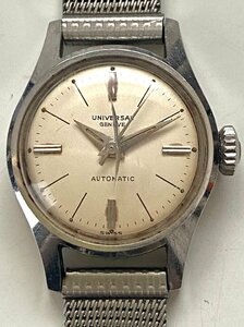 1円～ UNIVERSAL GENEVE ユニバーサルジュネーブ 27632-2 2205492 シルバー文字盤 レディース 自動巻き アンティーク 稼働品 腕時計