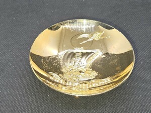 金盃 24K GP メッキ 直径73ミリ F