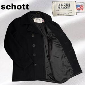 【美品】Schott Pコート 740N アメリカ製 メンズ　サイズ38