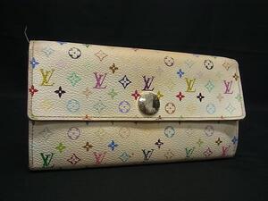 1円 LOUIS VUITTON ルイヴィトン M93744 モノグラムマルチカラー ポルトフォイユ サラ 二つ折り 長財布 ウォレット アイボリー系 FI4193