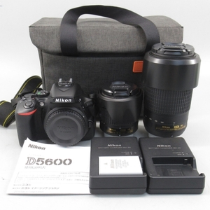 1円〜 Nikon ニコン D5600 1AF-P DX Nikkor 18-55mm/70-300mm デジタル一眼レフ ※動作確認済み 現状品 カメラ 269-3035024【O商品】