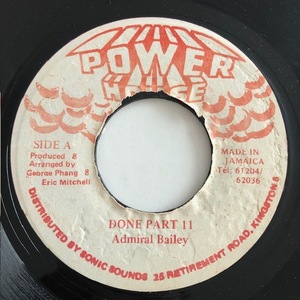 試聴 / ADMIRAL BAILEY / DONE PART II /Koloko Riddim/Reggae/Dancehall/80