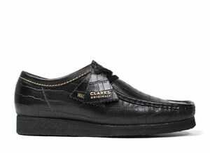 WACKO MARIA Clarks Wallabee Crocodile Embossed Leather "Black" 28cm WM-CS-WE-CE-ED-LE-BK