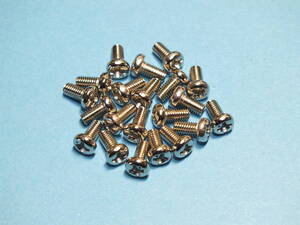 ナベネジ　ニッケルメッキ　φ3mm×6mm　20個1組（新品）