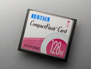 I-O DATA CompactFlash 128MB CFカード ケース付き アイ・オー・データ コンパクトフラッシュ メモリーカード 日本製 動作確認済み