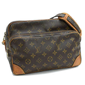 1円 ◆定価17万 美品 LOUIS VUITTON ルイヴィトン ショルダーバッグ 斜め掛け ナイル M45244 モノグラム ブラウン◆E.Csr.zE-18