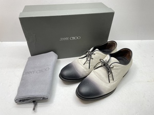 01w3901★1円~ JIMMY CHOO ジミーチュウ ドレスシューズ 記載サイズ42(約27.0cm) 箱・袋あり メンズ スウェード 靴 中古品