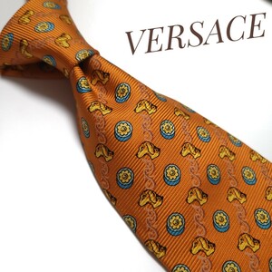 VERSACE ヴェルサーチ ネクタイ ハイブランド オレンジ系 2987