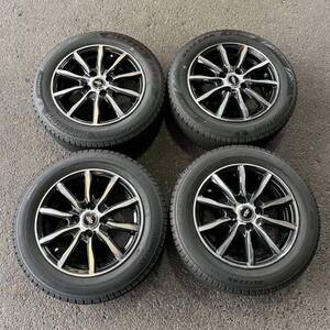 【5388】165/65R14 4本セット冬タイヤBRIDGESTONE BLIZZAK VRX3バリ山【2021年】アルミンホイール 14X5 1/2J PCD100/4H