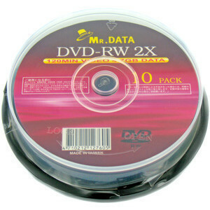 送料無料メール便 DVD-RW 4.7GB 2倍速 10枚 アナログ録画・データ用 MRDATA DVD-RW47 2X 10PS/7605ｘ１個