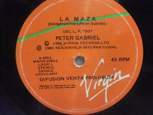 7EP プロモ・オンリー/ピーター・ゲイブリエル[Peter Gabriel/La Maza・No Te Rindas]ピーター・ガブリエル/アルゼンチン盤 Promo only