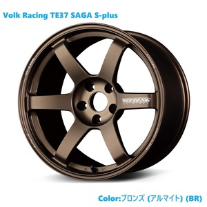 【納期要確認】TE37 SAGA S-plus SIZE:9.5J-19 +45(F2) PCD:120-5H Color:BR CIVIC TYPE-R(FK8/FL5) 4本セット