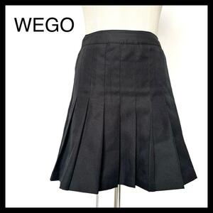 WEGO ウィゴー ミニスカート プリーツスカート 裏地あり ブラック S