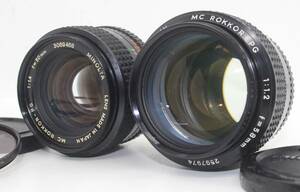 ★美品★ MINOLTA ミノルタ MC ROKKOR-PG 58mm F1.2 MC ROKKOR-PG 50mm F1.4 ★2個まとめ★