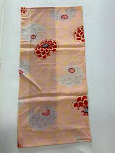 【3】替え袖　正絹　菊の花模様　麻の葉　半無双　オリジナル　手縫い
