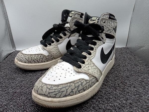 NIKE AIR JORDAN ナイキ エアジョーダン ハイカットスニーカー レザー FD1437-052 サイズ23cm ライトグレー系