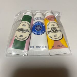 ♪ ロクシタン ♪ ミニハンドクリーム３本セット ＜コンバワ シア・シア・ローズシトロンメイヤー ＞ 各10ml　　A