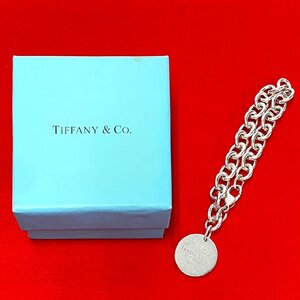 極 美品 希少品 TIFFANY&Co. ティファニー リターントゥ ブレスレット シルバー925 チェーン バングル アクセサリー シルバー 35415