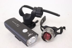 ●SERFAS サーファス e-LUME 200 USB充電式／電池式 前後ライトセット 美品