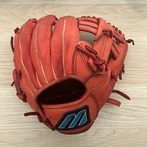 1円スタート MIZUNO ミズノ ビューリーグ 軟式 グローブ グラブ 内野手用 右投げ オレンジ 旧ロゴ ビッグM野球