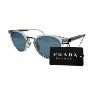 PRADA プラダ サングラス SPR17Y 2AZ-04D メンズ 49□22 140 ブルー系 クリアフレーム タグ付き 【中古】 12409K115