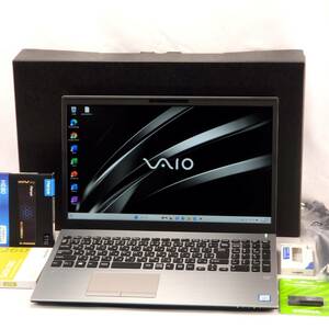 【新品同様】VAIO S15　VJS154C11N★新品NVMe SSD1TB+2TB/32GBメモリ/Core i7-9750H/6コア/15.6型/FHD/WLAN/Blu-ray/Win11/Office H＆B2019