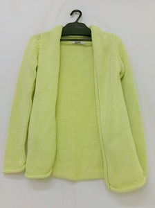 ALEXANDER WANG アレキサンダーワング ニットカーディガン XS イエロー 綿100% ?衫 knit cardigan