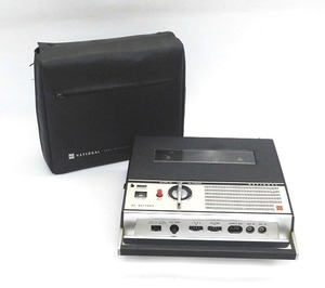 T630Tちょる☆National ナショナル TAPE RECORDER RQ-501 AC-BATTERY レコーダー 昭和レトロ ヴィンテージ オーディオ機器 通電確認済