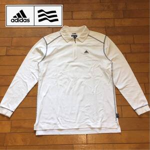 ★【 adidas GOLF 】★綿ポリ ストレッチ 長袖ポロシャツ ゴルフウエアー★サイズM★SP234