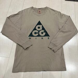 【即決】NIKE ACG 長袖Tシャツ　ナイキ　エーシージー　ロンt XSサイズ　ベージュ　本田翼　着　アウトドア　