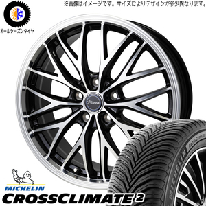 185/60R15 オールシーズンタイヤホイールセット シエンタ etc (MICHELIN CROSSCLIMATE & Chronus CH113 5穴 100)