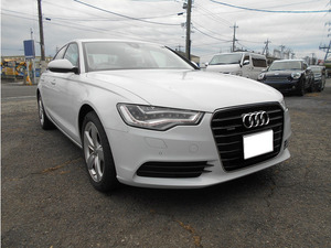 【諸費用コミ】:2014年 アウディ A6 2.8 FSI クワトロ 4WD LEDヘッド 本革シート ETC