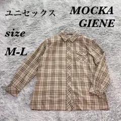 MOCKA GIENE (M-L) 長袖シャツ オーバー 肩パッド付 チェック