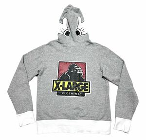 エクストララージ ディズニー コラボ フルジップ フーディー スウェット　　パーカー ミッキーマウス XLARGE DISNEY ビッグロゴ 柳8493