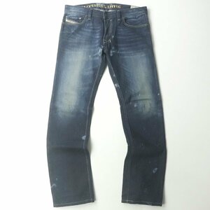 美品 イタリア製 DIESEL ディーゼル SAFADO 0880W ヴィンテージ加工 REGULAR SLIM STRAIGHT デニムパンツ W31(JP:M) 【参考価格￥41,800-】