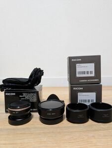 【まとめ買い】RICOH GRⅢ用レンズアダプタ GA-1×2 ＆ コンバージョンレンズ GW-3 ＆ GM-1 計4点セット