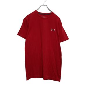 UNDER ARMOUR 半袖 ロゴ Tシャツ S レッド アンダーアーマー ワンポイント スポーツ 古着卸 アメリカ仕入 a507-5793