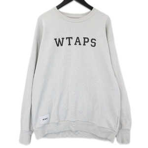 WTAPS ダブルタップス スウェット 221ATDT-CSM18 ACADEMY SWEATER トレーナー ライトグレー 2 71011125