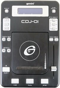 S◇ジャンク品◇楽器機材 DJ機器 gemini/ジェミナイ CDJ-01 幅/奥行/高さ 約21.5/32/10cm 本体のみ 付属品なし ※詳細未確認