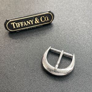 【良品 正規品】 ティファニー 純正尾錠 腕時計 時計用 SS レザーベルト 14mm 20mmメンズ Tiffany クラシック アトラス マーク 【R6_252】