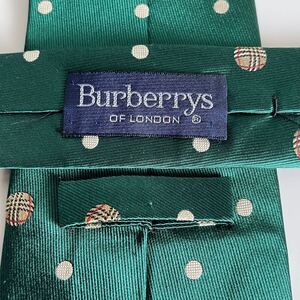 BURBERRY LONDON (バーバリーロンドン)緑ノバチェック丸ドットネクタイ