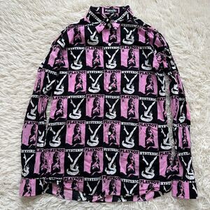 【HYSTERIC GLAMOUR】PLAY BOY シャツ 総柄 レーヨン M