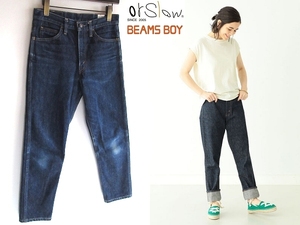 BEAMS BOY × orSlow ビームスボーイ別注 オアスロウ PEN SLIM ペンスリム ハイウエスト テーパード デニムパンツ 0/XS インディゴ