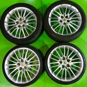 NT694 中古 RV748 BBS製 レクサス LS460 LS600 Fスポーツ 純正 ホイール 19×8J +35 PCD 120 サマータイヤ 215/35R19 245/45R19 4本セット